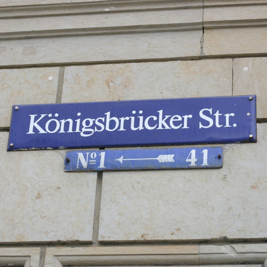Straßenschild Königsbrücker Straße